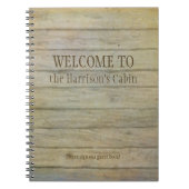 パーソナライズなmountain湖のマツ歓迎された小屋 ノートブック (正面)