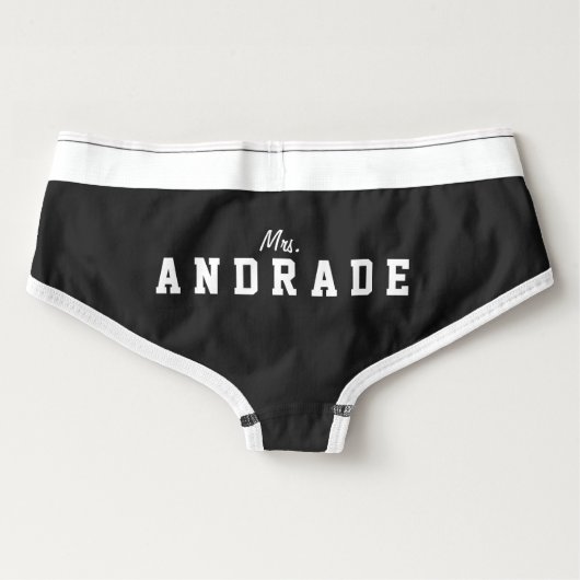 パーソナライズなPanties Customized Bridal Undies夫人の ボーイショーツ (裏面)