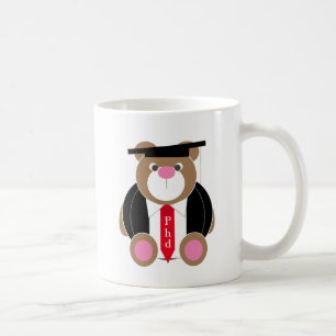パーソナライズなPhdのかわいいテディー・ベア コーヒーマグカップ