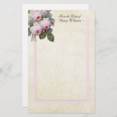 パーソナライズなRedouteブルボンのバラ 便箋 (正面/裏面)