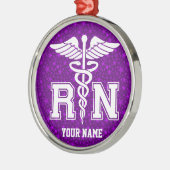 パーソナライズなRN メタルオーナメント (左)