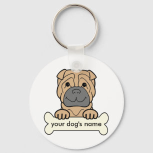 パーソナライズなShar-Pei キーホルダー
