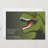 パーソナライズなTレックスの誕生日の招待状 招待状 (裏面)