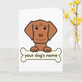 パーソナライズなVizsla カード (黄色い花)