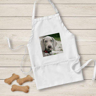 パーソナライズなWeimaraner犬の写真および犬の名前 スタンダードエプロン
