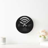 パーソナライズなWifiパスワードおよびネットワーク ラウンド壁時計 (ホーム)