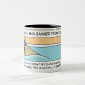 パーソナライズなWroxallの水泳のマグ ツートーンマグカップ (中央)