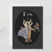 パーソナライズなWW1ヴィンテージのアールデコのパーティー 招待状 (正面)