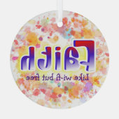 パーソナライズのための信仰オーナメント ガラスオーナメント (裏面)