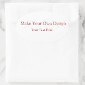 パーソナライズのための独自の楕円ステッカーを作成 楕円形シール (バッグ)