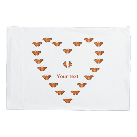 パーソナライズの情熱をハート形に  枕カバー (裏面)