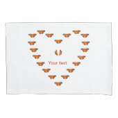 パーソナライズの情熱をハート形に  枕カバー (正面)