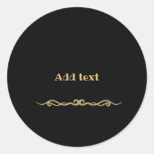 パーソナライズはっきりした金ゴールドプリント ラウンドシール (正面)