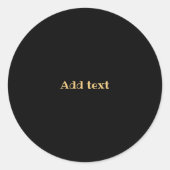 パーソナライズはっきりした金ゴールドプリント ラウンドシール (正面)