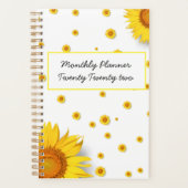 パーソナライズひまわりテーマ月次プランナー プランナー手帳 (正面)