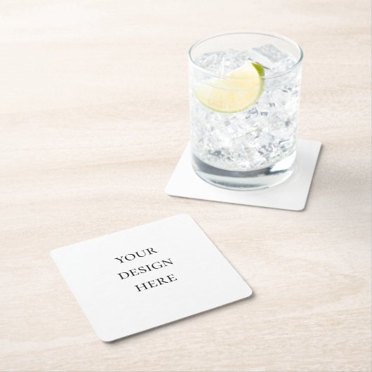 パーソナライズまたはカスタマイズ スクエアペーパーコースター (インサイチュ)