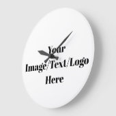 パーソナライズまカスタマイズたは空白のテンプレート ラージ壁時計 (傾斜)