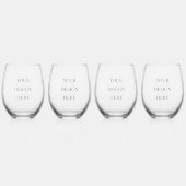 パーソナライズまカスタマイズたは ステムなしワイングラス (正面)