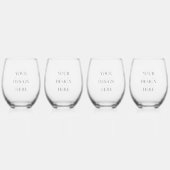 パーソナライズまカスタマイズたは ステムなしワイングラス (裏面)