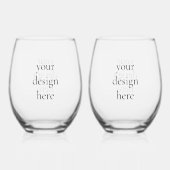 パーソナライズまカスタマイズたは ステムなしワイングラス (正面)