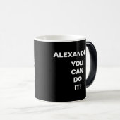 パーソナライズもしを開始できる夢を見ることができる モーフィングマグカップ (正面右)