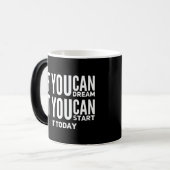 パーソナライズもしを開始できる夢を見ることができる モーフィングマグカップ (正面左)