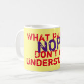 パーソナライズを理解していないNopeの一部 コーヒーマグカップ (正面左)