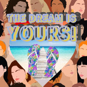 パーソナライズイニシャル、フローラブライト誕生日ギフト ビーチサンダル