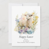 パーソナライズイースターラムフローラパステルイースターカード シーズンカード (正面)
