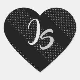 パーソナライズエレガントシルバー・モノグラム付きギフト ハートシール