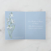 パーソナライズエレガントフローラクリスチャン悔やみや弔慰 カード (内部)