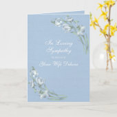 パーソナライズエレガントフローラクリスチャン悔やみや弔慰 カード (黄色い花)