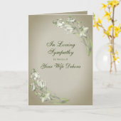 パーソナライズエレガントフローラ悔やみや弔慰 カード (黄色い花)