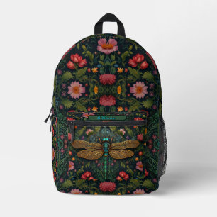 パーソナライズエレガントヴィンテージドラゴンフライboho chic プリントバックパック