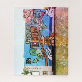 パーソナライズカスタムされたマイアミビーチヴィンテージアールデコ ジグソーパズル (縦)