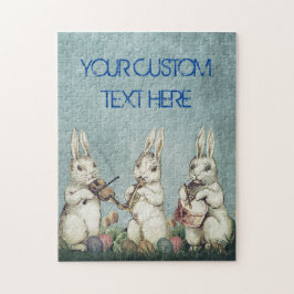 パーソナライズカスタムされた復活祭のヴィンテージ素朴 ジグソーパズル