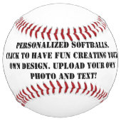 パーソナライズカスタム可能なカラー独自の作成 ソフトボール (正面)