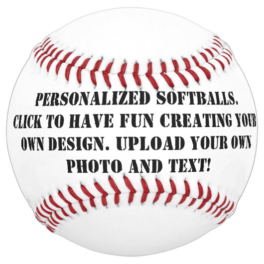 パーソナライズカスタム可能なカラー独自の作成 ソフトボール (正面)