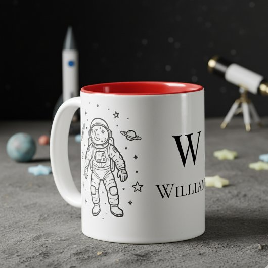 パーソナライズキッズ宇宙飛行士 ツートーンマグカップ