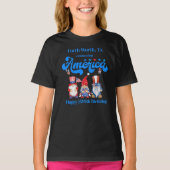 パーソナライズキッズ ハッピー 250周年 アメリカ ノーム Tシャツ (正面)