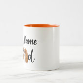 パーソナライズキャリバリーキングチャールズスパニエル犬パパ ツートーンマグカップ (中央)