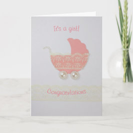 パーソナライズキュートレースベビーベビーカー カード