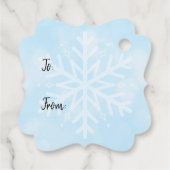 パーソナライズクリスマスピンクのスノーマン フェイバータグ (裏面)