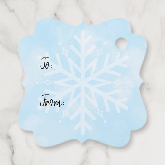 パーソナライズクリスマスピンクのスノーマン フェイバータグ (裏面)