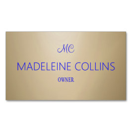 パーソナライズシンプルプロフェッショナル木目 マグネット名刺