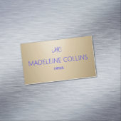 パーソナライズシンプルプロフェッショナル木目 マグネット名刺 (インサイチュ)