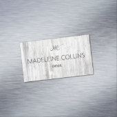 パーソナライズシンプルプロフェッショナル木目 マグネット名刺 (インサイチュ)