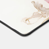 パーソナライズシンプルヴィンテージフローラ水彩 デスクマット (コーナー)