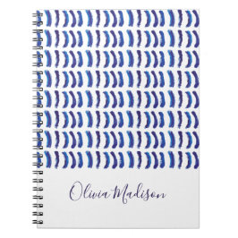 パーソナライズシンプル油ミニマル絵を描ラムの青い線 ノートブック