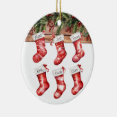 パーソナライズストッキング6クリスマスの大家族 セラミックオーナメント (右)